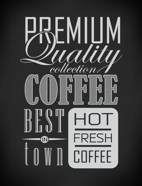 Poster belettering nemen koffie — Stockvector