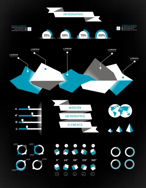 Définir les éléments d'infographie — Image vectorielle