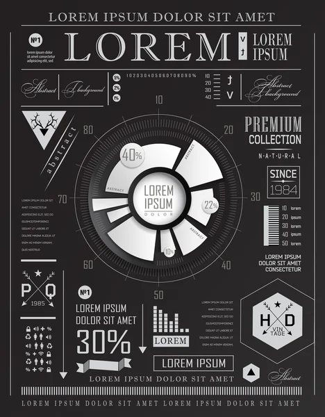 Définir les éléments d'infographie — Image vectorielle