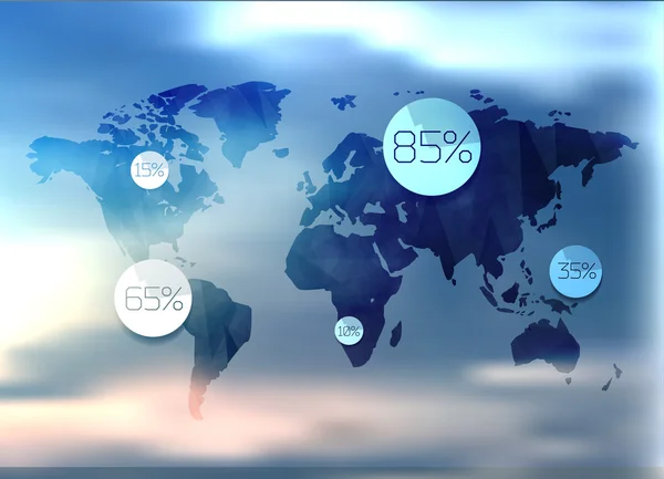 Maailman kartta ja informaatiografiikka — vektorikuva