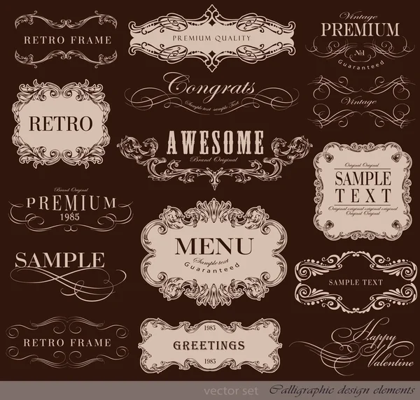 Calligraphic design elements — Stock Vector