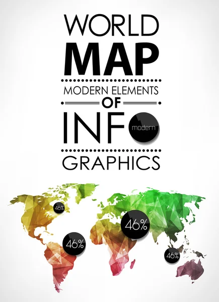 Mapa del mundo tarjeta — Archivo Imágenes Vectoriales