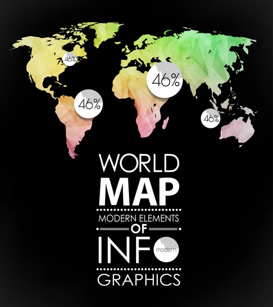 Karta mapa świata — Wektor stockowy