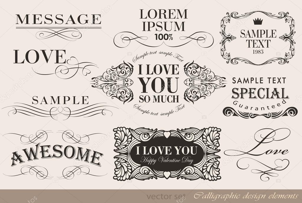 Calligraphic design elements