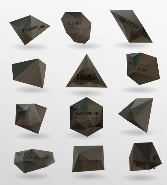 Bolla poligonale moderna astratta, sito web dell'etichetta — Vettoriale Stock