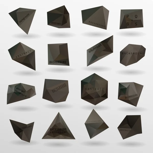 Bulle polygonale moderne abstraite, site web d'étiquettes — Image vectorielle