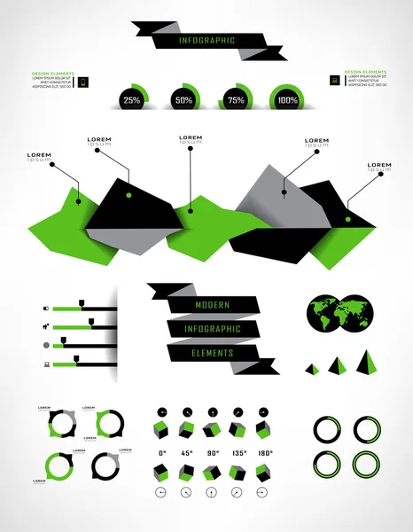 Définir les éléments d'infographie — Image vectorielle