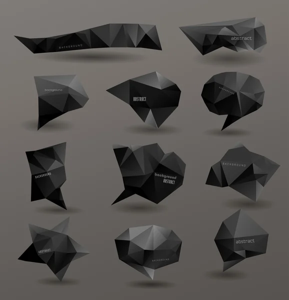 Abstrakte moderne polygonale Blase, Website des Labels — Stockvektor