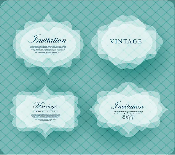 Invitation card in retro style. — Stock Vector