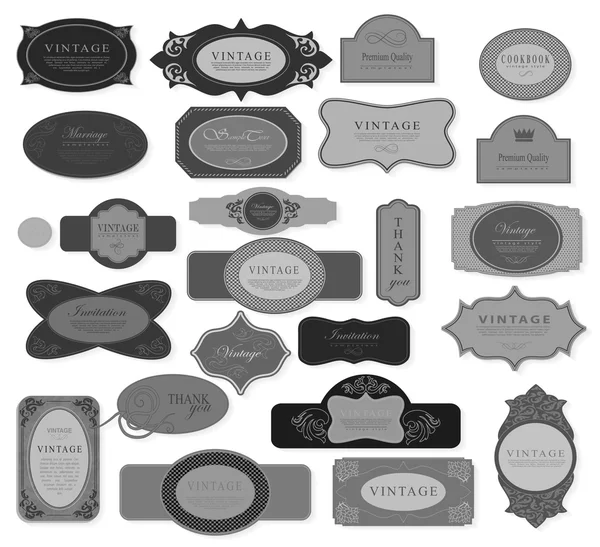 Set cintas vintage retro y etiqueta — Vector de stock