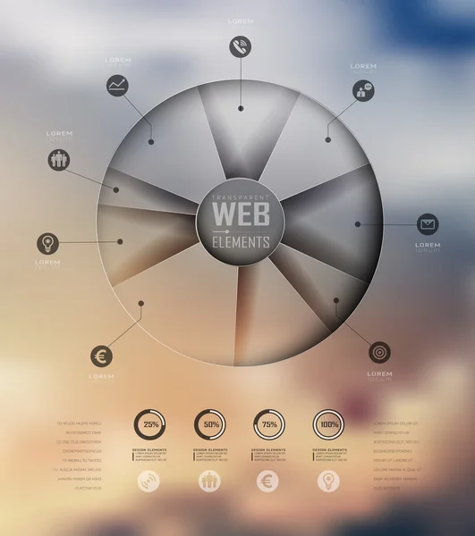 Illustrazione vettoriale del modello di business infografica — Vettoriale Stock