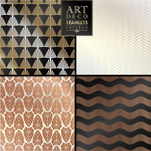 Art Deco seamless vintage wallpaper pattern — Stock Vector