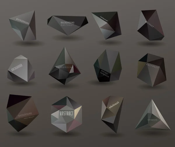 Burbuja poligonal moderna abstracta, sitio web de etiquetas — Archivo Imágenes Vectoriales