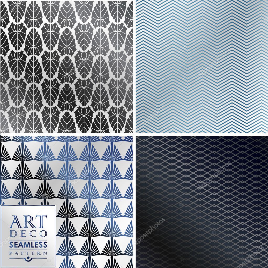 Art Deco seamless vintage wallpaper pattern