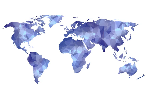 Världen karta bakgrund i månghörnigt stil — Stockfoto