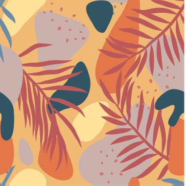 Kusursuz desen. Organik el yazması matisse sanat tarzında soyut moda karalama. Çeşitli şekiller ve nesneler. Posterler için çağdaş modern simgeler şablonları, sosyal medya. Vektör