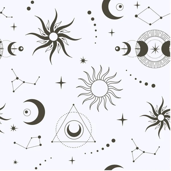 sacralité. un objet de maîtrise spirituelle. illustrations vectorielles  dans le style plat. une composition de talismans célestes magiques  mystiques alchimiques ésotériques avec des mains féminines, la lune, le  soleil et les étoiles.