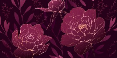 Duvar dekorasyonu ya da düğün için şakayık çiçekleri olan lüks botanik geçmişi. El yapımı şifalı otlar, davetiye için zarif yapraklar. Randevu kartını sakla. Botanik kırsal trend