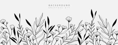 Lüks botanik arka planı, modaya uygun kır çiçekleri ve duvar dekorasyonu veya düğün için minimalist çiçekler. El yapımı şifalı otlar, davetiye için zarif yapraklar. Randevu kartını sakla. Botanik