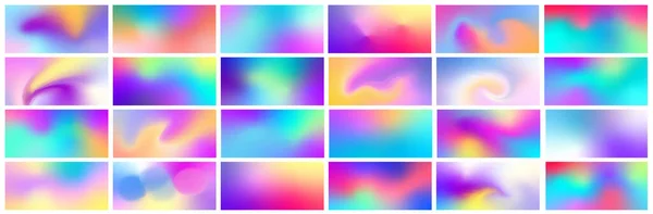 Set Colorful Fluid Gradient Covers Set Vector Templates Banners Flyers — Stock Vector