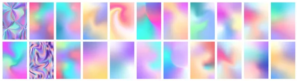 Set Colorful Fluid Gradient Covers Set Vector Templates Banners Flyers — Stock Vector