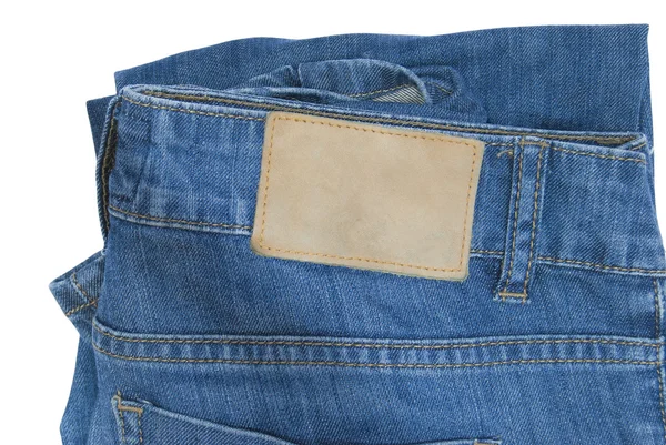 Several tools on a denim workers pocket — Stock Photo, Image