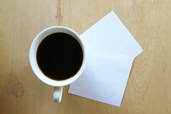 Fincan yukarıdaki tablo taze kahve görüntüleme — Stok fotoğraf