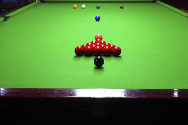 opening frame of the snooker