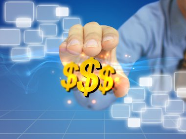 işadamı bizi dolar işareti seçer
