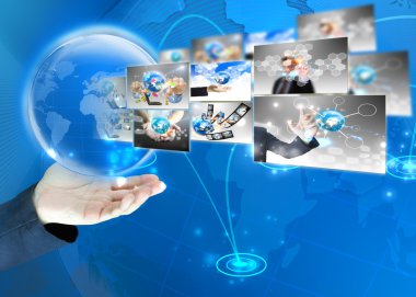Dünya .technology kavramı holding iş adamı