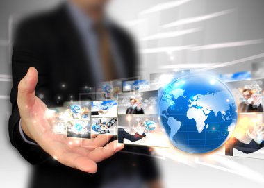 Dünya .technology kavramı holding iş adamı