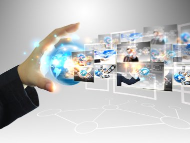 Dünya .technology kavramı holding iş adamı