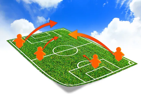 Tactic on the soccer field — Stock Photo, Image