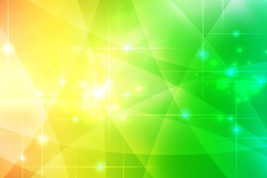 Green and yellow curves abstract background clipart