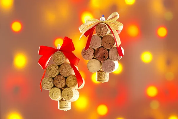 Árbol de Navidad de corcho flotando en el aire Imágenes de stock libres de derechos