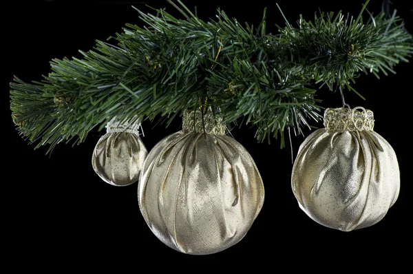 Christmas toy ball on a tree branch. — Stock Photo, Image