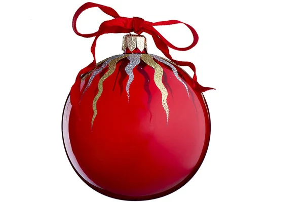 Christmas toy red ball. — Stock Photo, Image