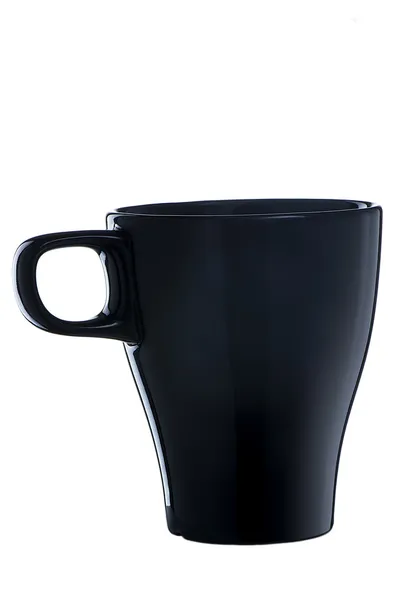 Ceramic mug in black. — Stock Photo, Image