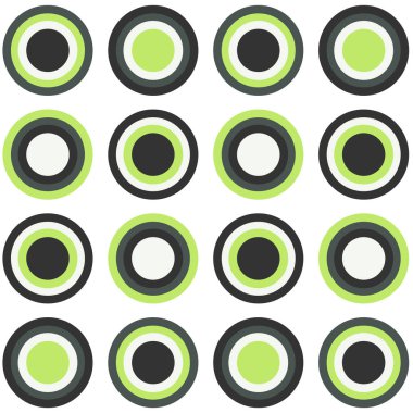 Soyut yeşil çember deseni. Çember element vektör çizimi tasarla