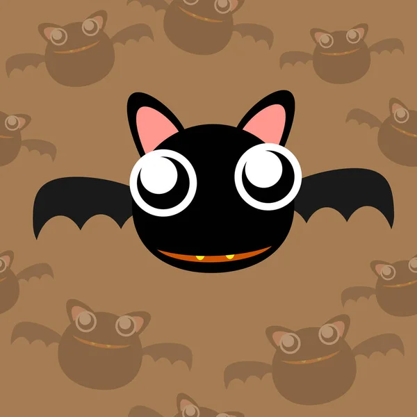 Abstract Seamless Halloween Bat Pattern Creative Vector Halloween Pattern Bat — Stock Vector