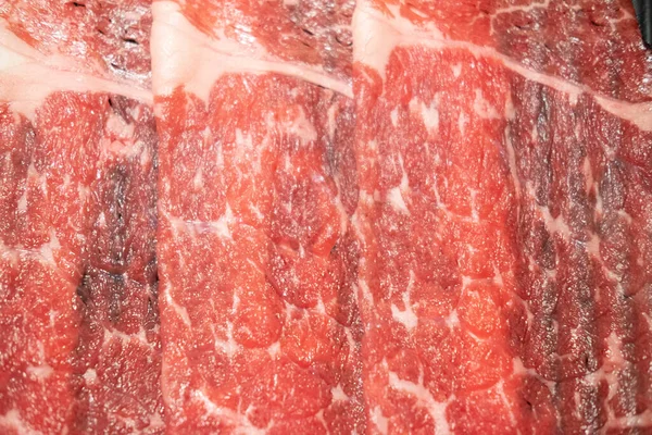 Textur Oder Hintergrund Von Scheiben Rindfleisch Wagyu Ansicht Von Oben — Stockfoto