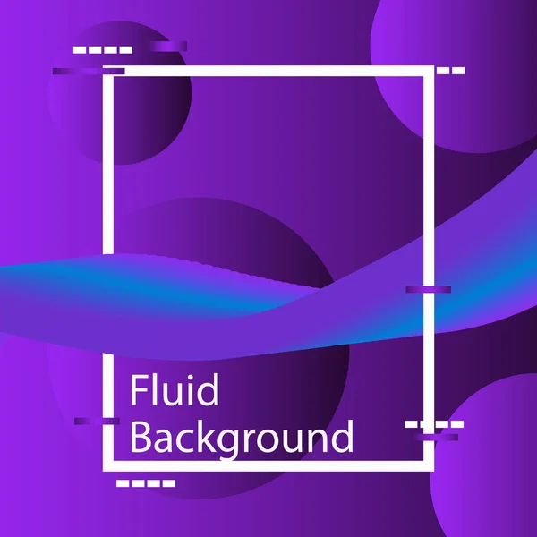 Fluid Gradient Background Liquid Shape Composition Brochure Flyer Wallpaper Banner — Stock Vector