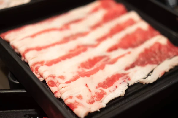 Sliced Beef Beautiful Patterns Eat — Stockfoto