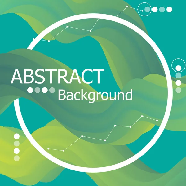 Abstract Green Color Background Dynamic Shapes Composition Eps10 Vector — Stockvector