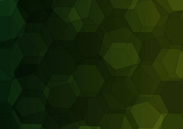 Die Dunkelgrüne Farbe Des Polygon Hintergrunds — Stockvektor