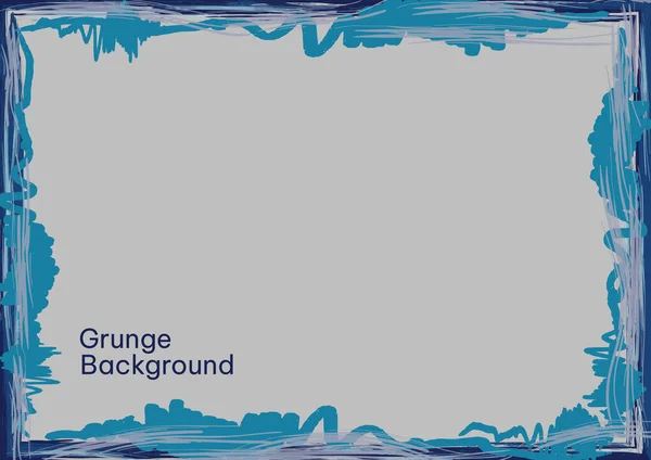 Marco Grunge Vector Azul Fondo Grunge Fácil Usar — Vector de stock