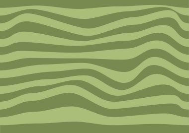 Çizgilerin ve dalgaların yeşil arkaplanı. Vektör illüstrasyonu.