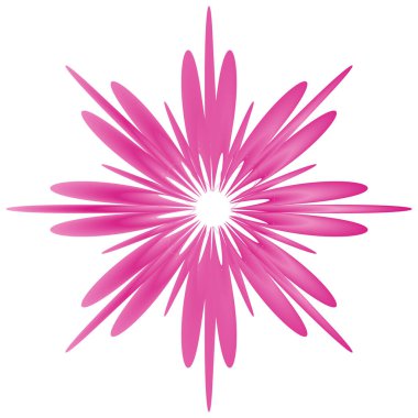 Yaratıcı pembe minimalist çağdaş çiçek sanat illüstrasyonu. Tebrik kartı veya reklam pankartı