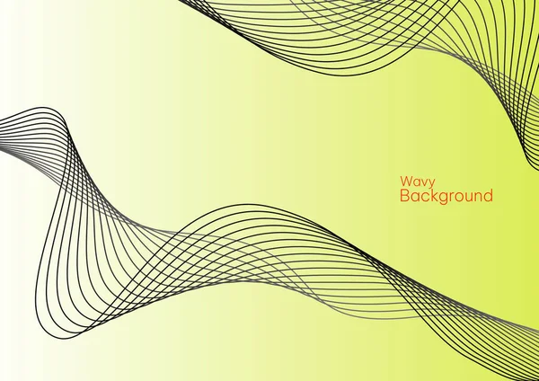 Vector Abstrato Preto Ondulado Banner Design Web Template —  Vetores de Stock