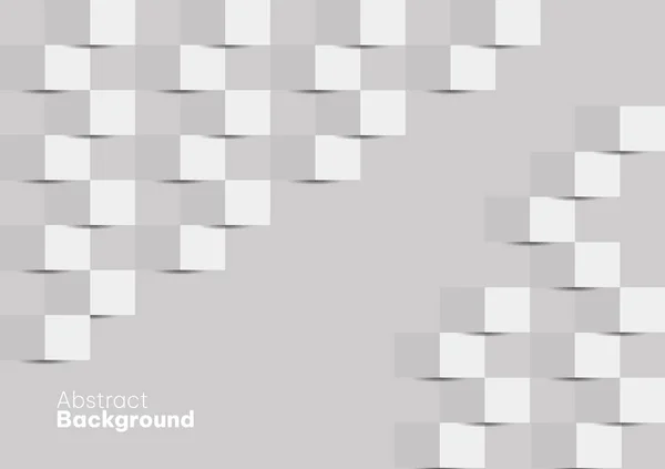 Fond Abstrait Géométrique Blanc Gris Papier Stratifié Style Art Papier — Image vectorielle